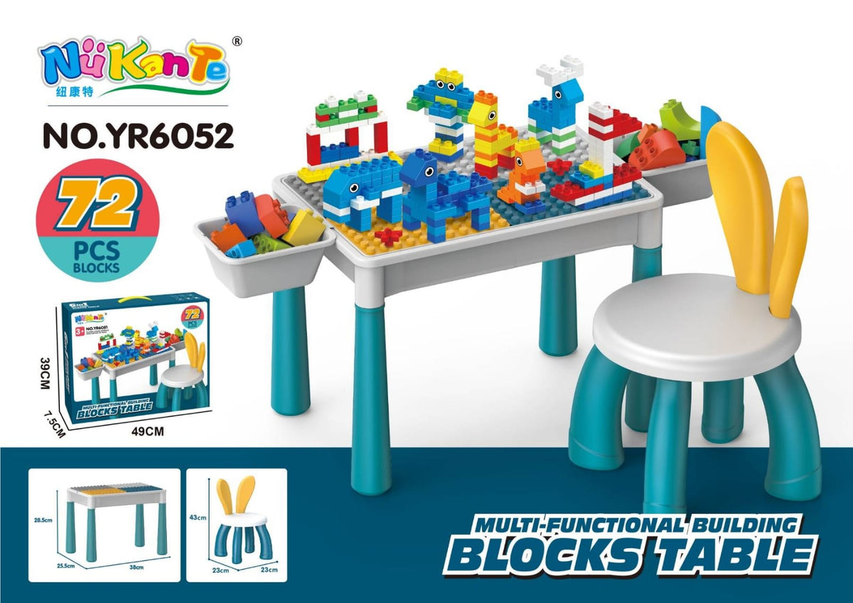 MULTIFUNCTIONAL BUILDING BLOCKS TABLE WITH CHAIR