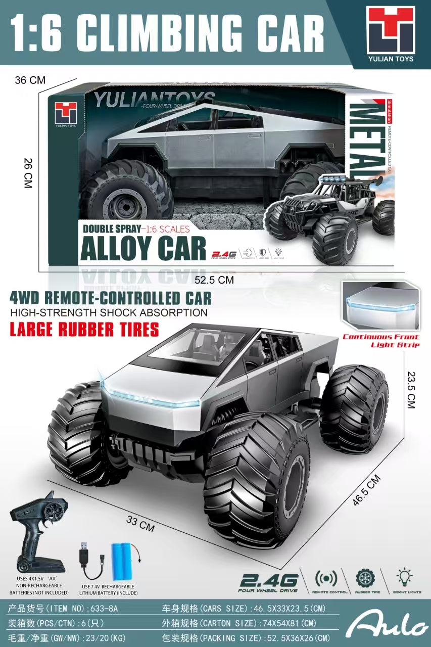 RC Alloy Tesla Pickup Rock Crawler Truck