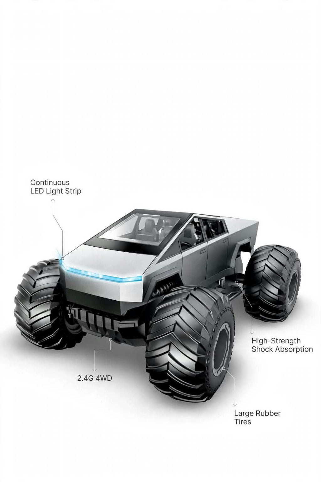 RC Alloy Tesla Pickup Rock Crawler Truck