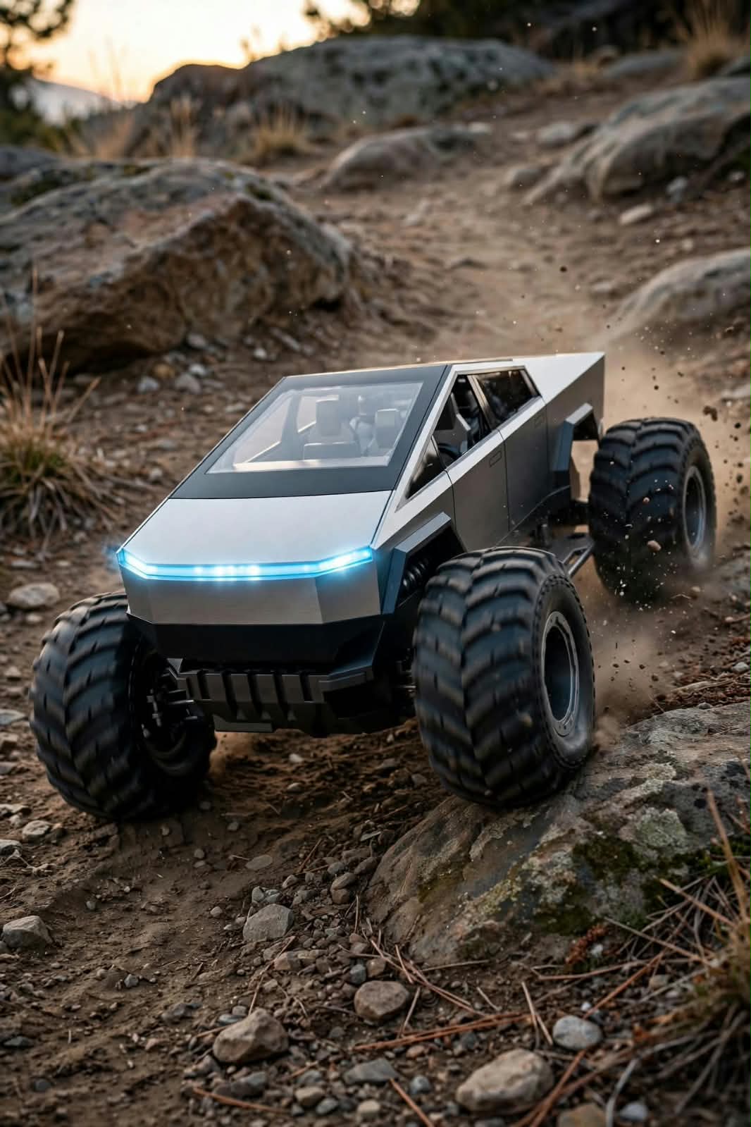 RC Alloy Tesla Pickup Rock Crawler Truck