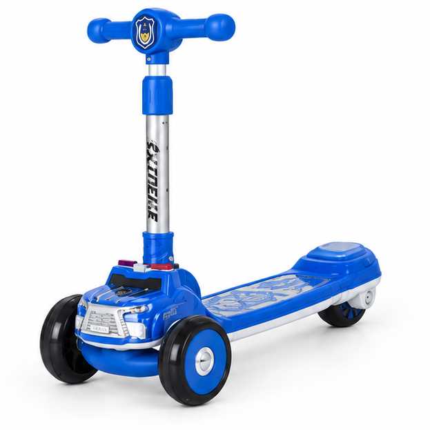 Police Style Kids 3 Wheel Scooty