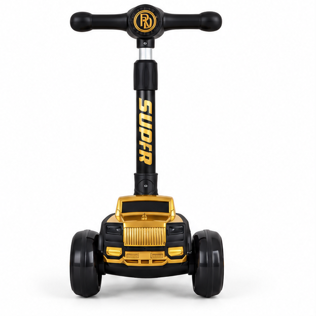 Rolls Royce 3-Wheel Ride-On Scooty – Premium Black & Gold