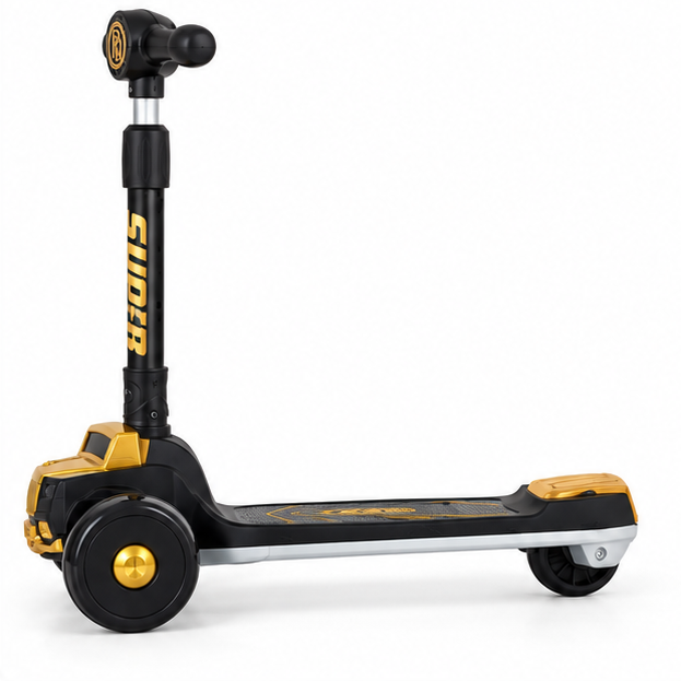 Rolls Royce 3-Wheel Ride-On Scooty – Premium Black & Gold
